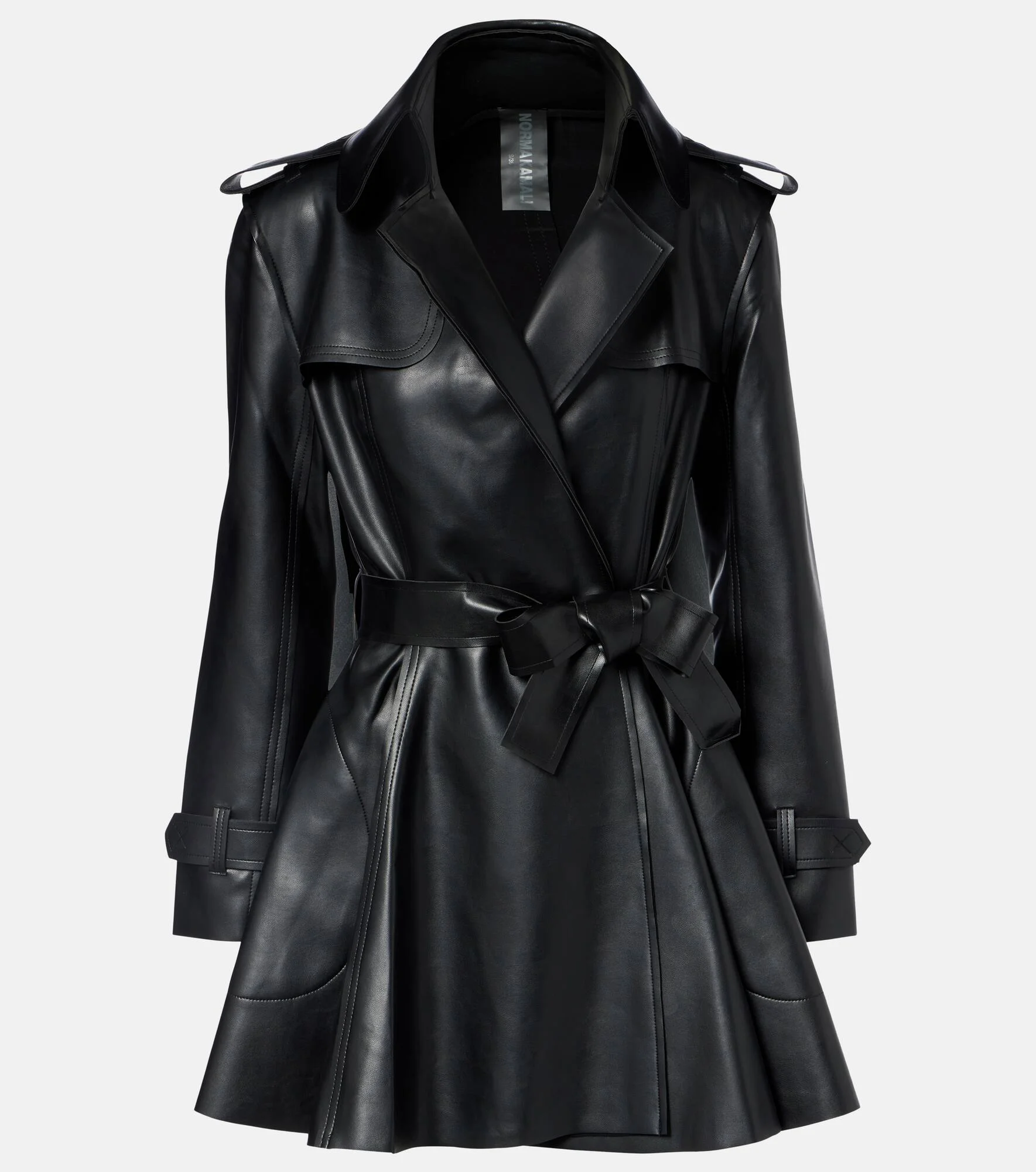 Belted double-breasted flared minidress - 1