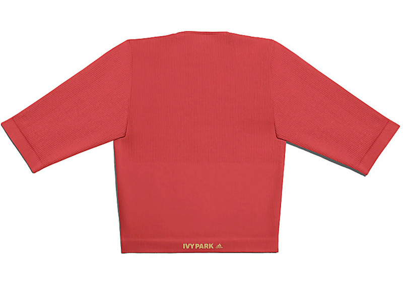 adidas adidas Ivy Park Circular Knit Crop Top Real Coral outlook