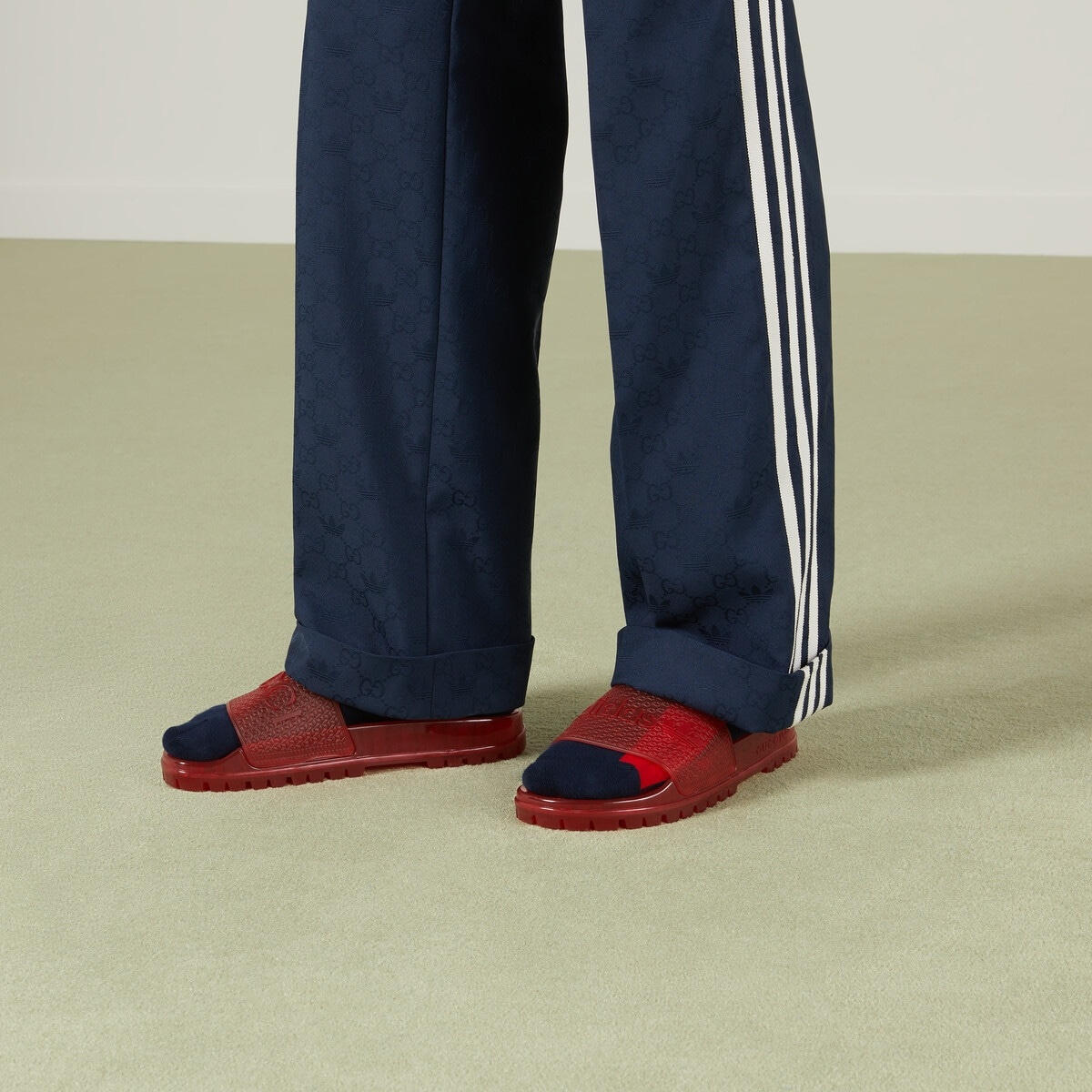 adidas x Gucci men's rubber slide sandal - 3