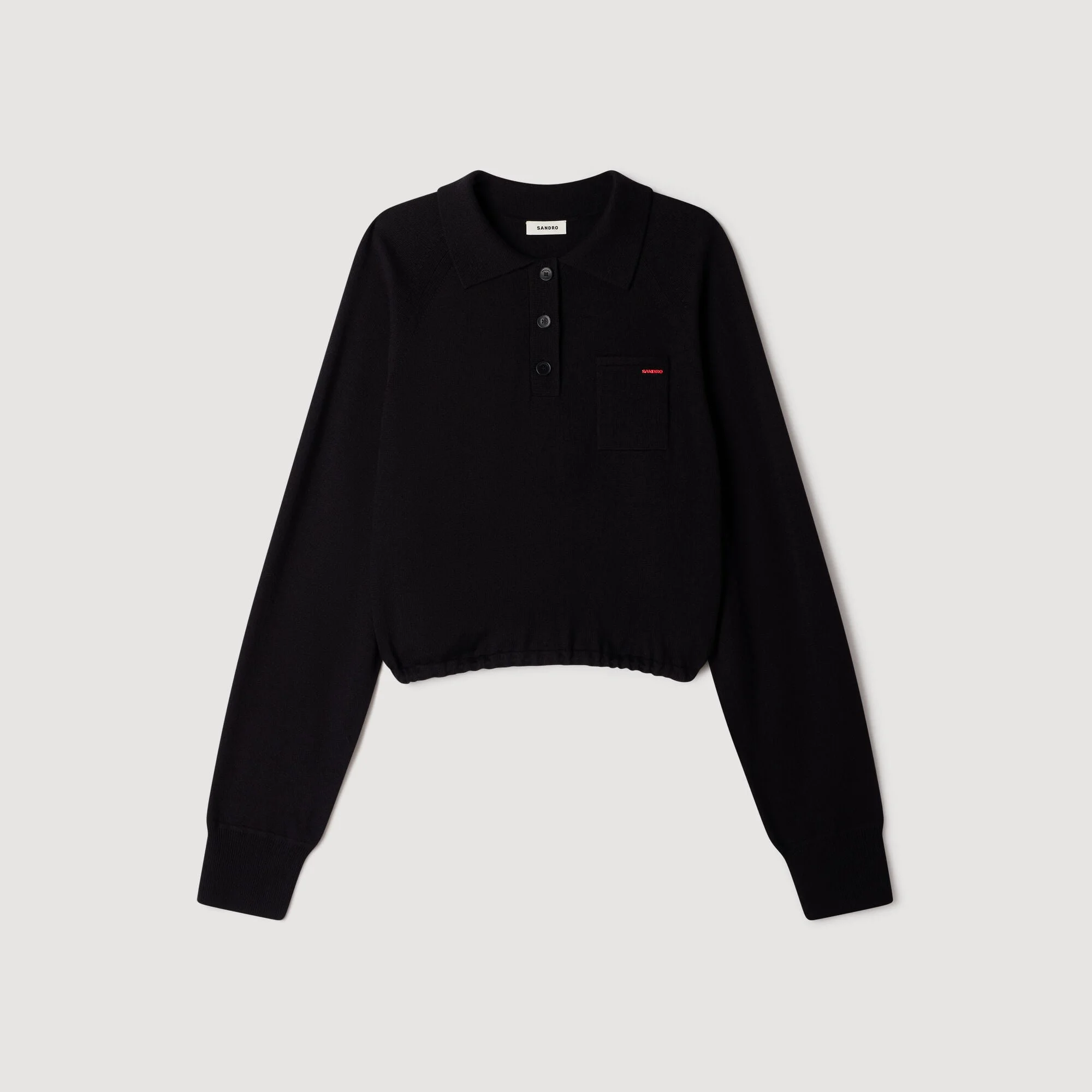 WOOL POLO SHIRT WITH LOGO - 1