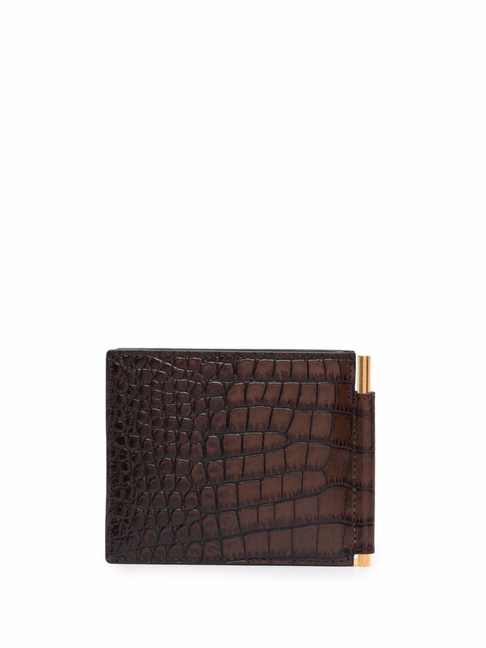 crocodile-effect leather wallet - 2