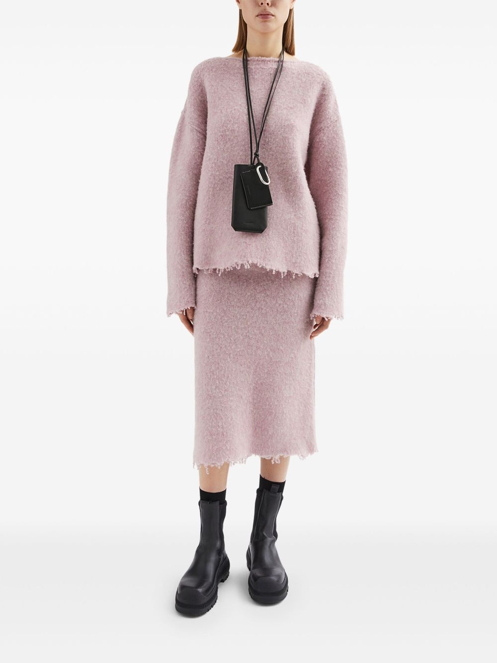 wool knitted midi skirt - 2