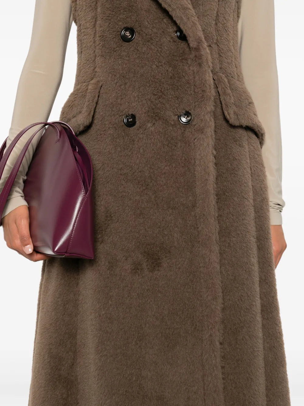 Max Mara Boario Double-breasted Sleeveless Coat - 3