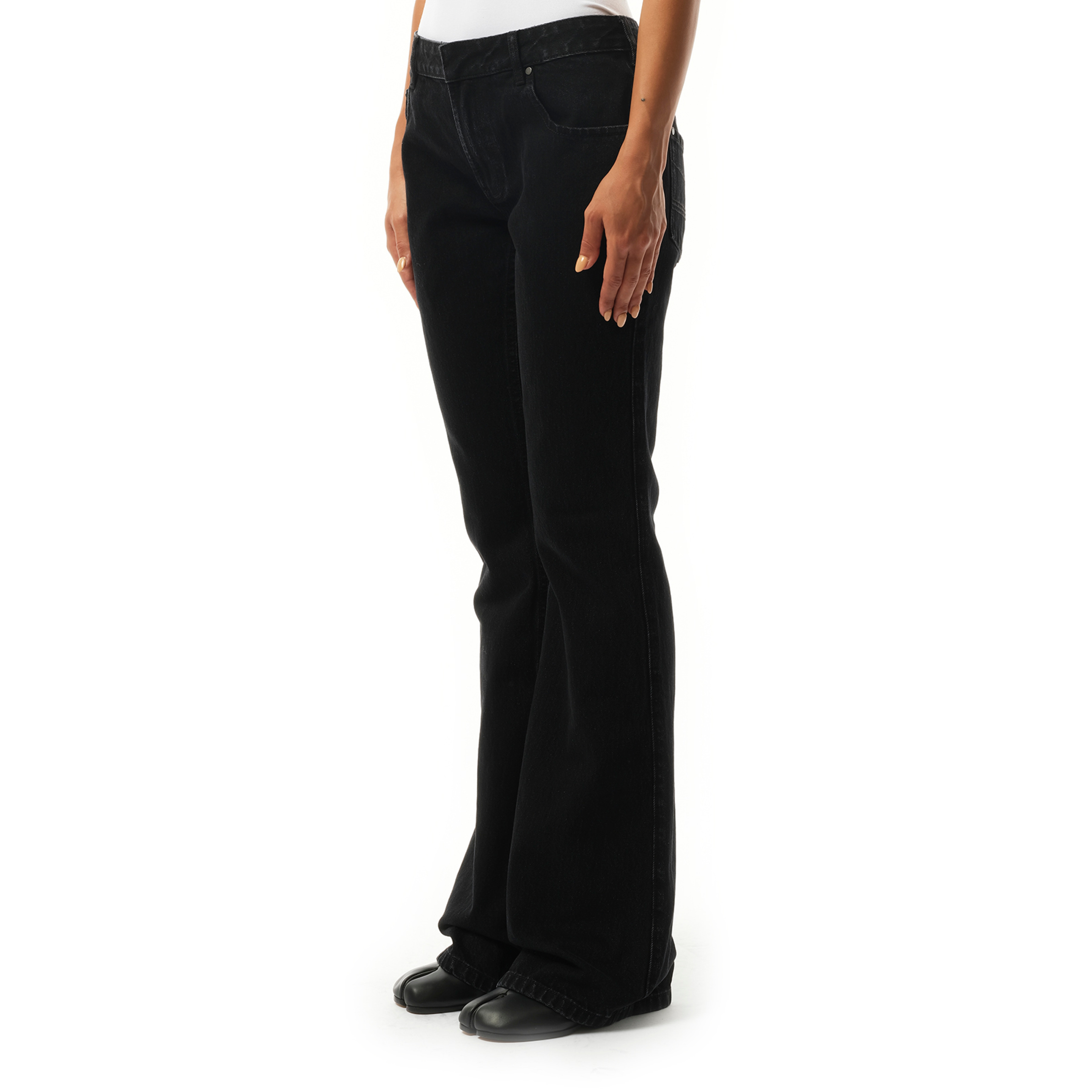 Slim-Flared Jeans in Magnetite - 5