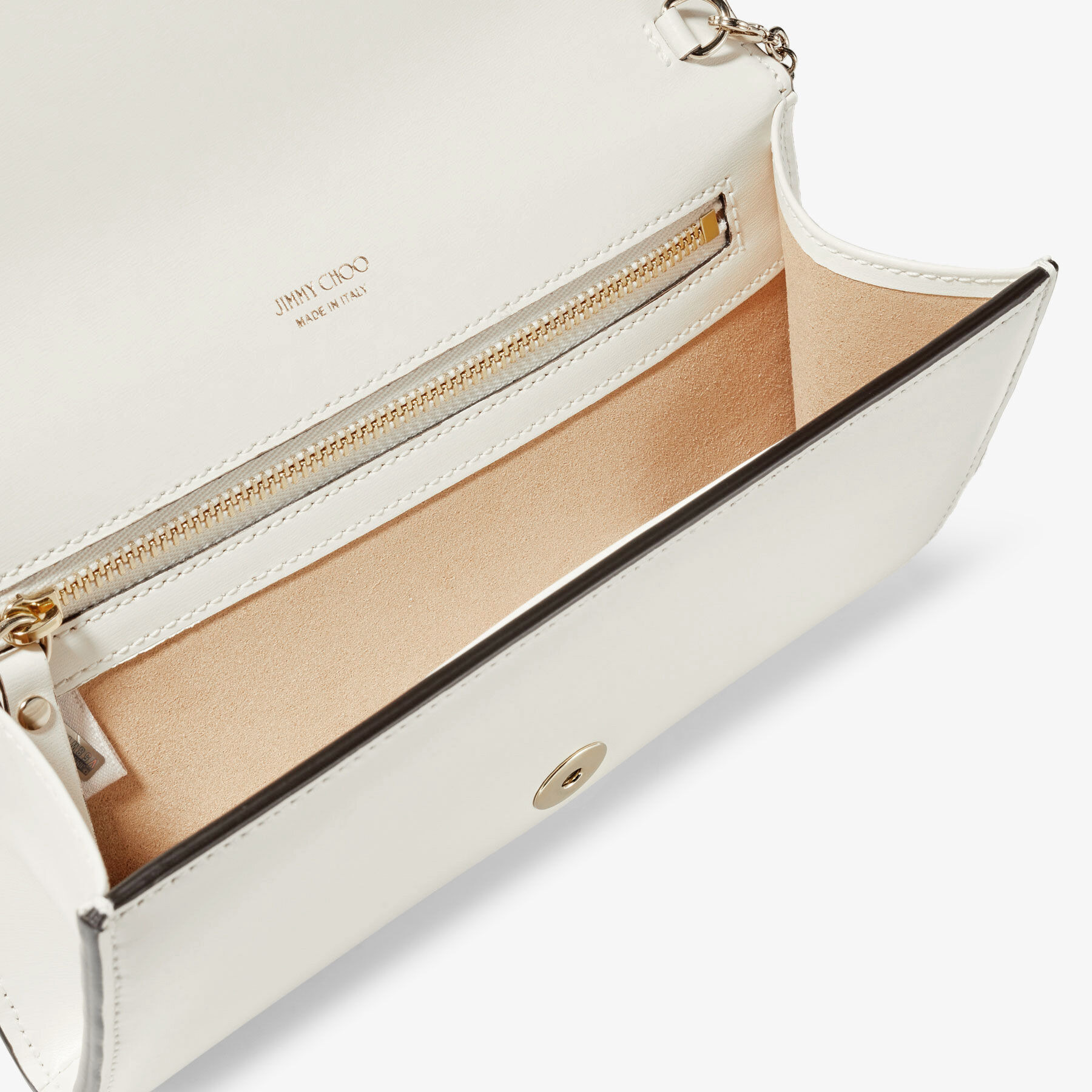 Avenue Wallet W/Chain
Latte Leather Wallet with Pearl Strap - 4