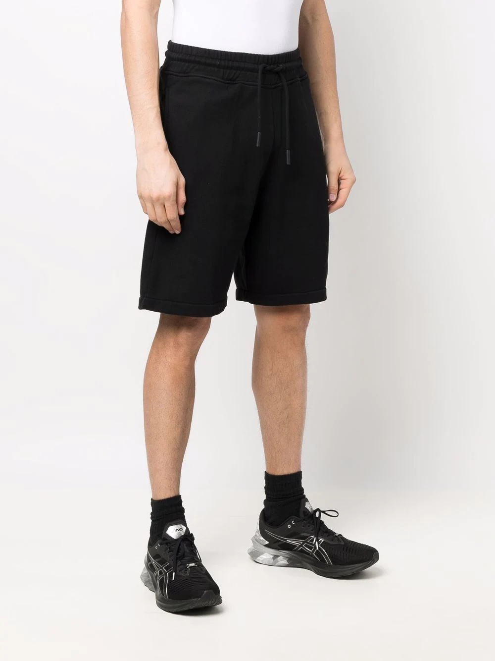 embroidered-motif track shorts - 3