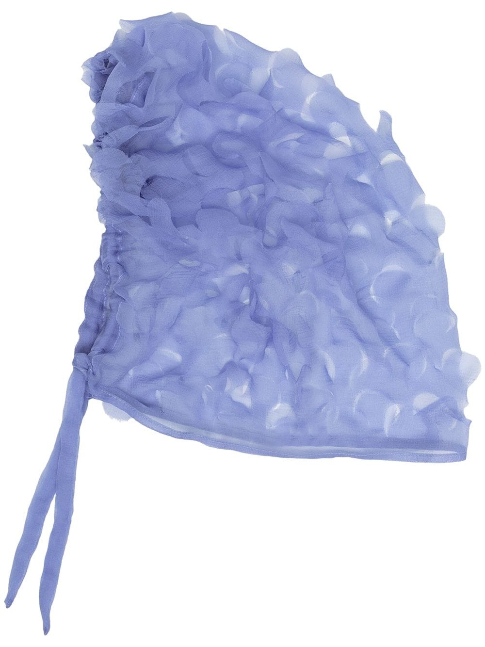 drawstring ruffled hat - 1