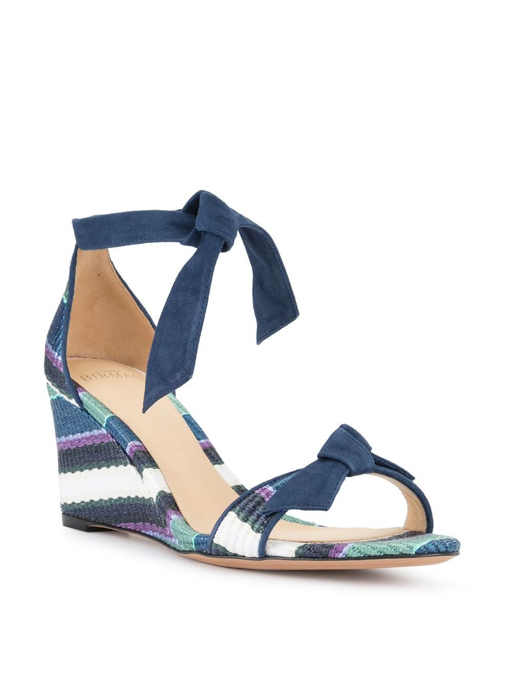 striped wedge sandals - 2
