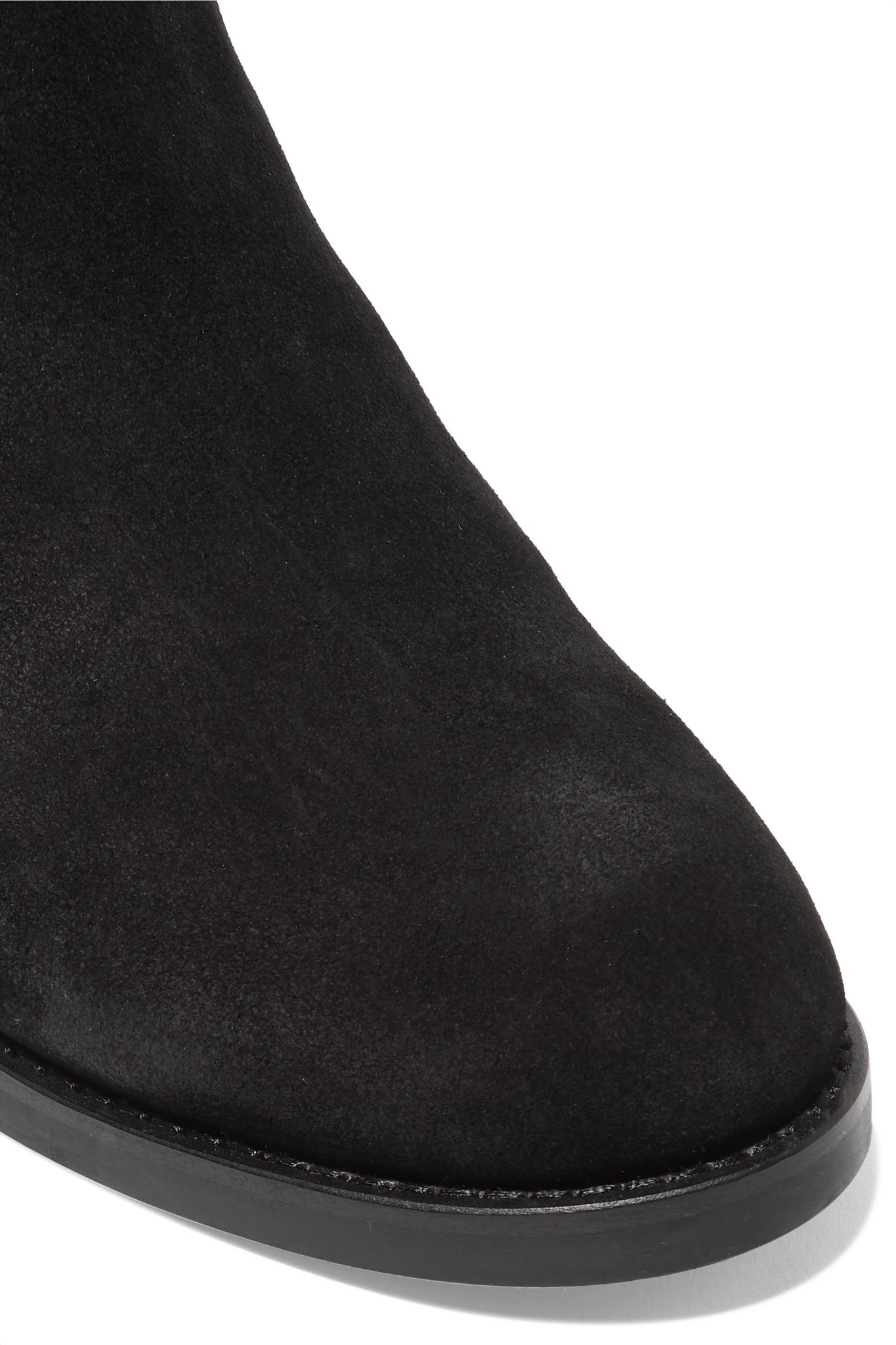 Shearling-lined suede ankle boots - 5