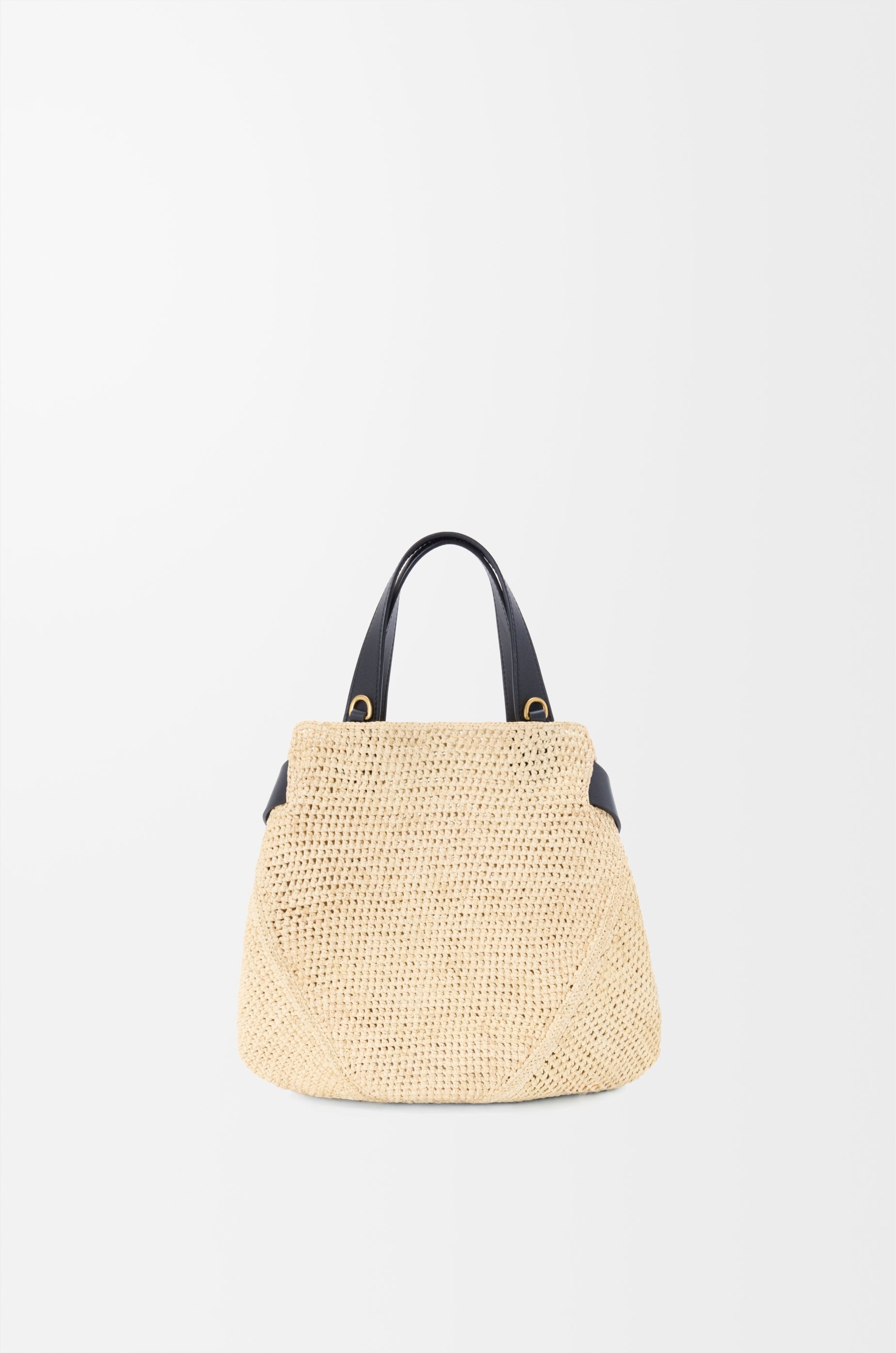 Mini Punch Hole shopper in raffia - 5