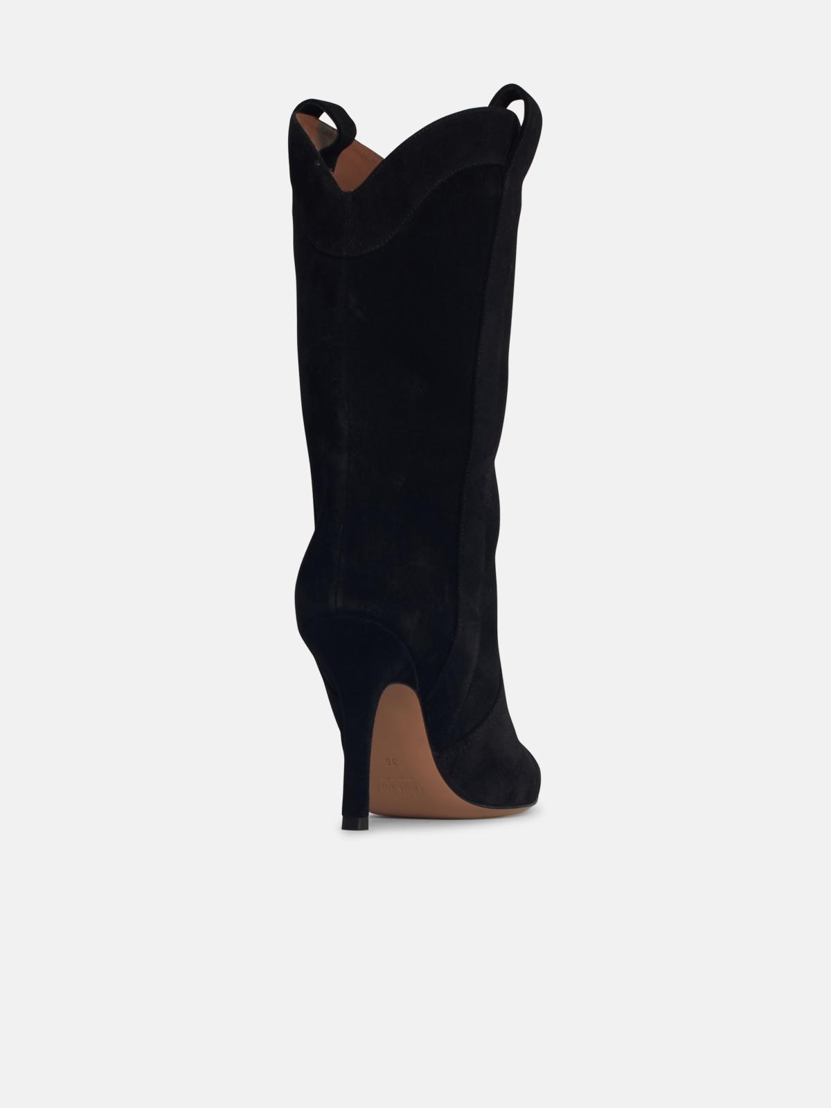 'PALOMA' BLACK SUEDE BOOTS - 3