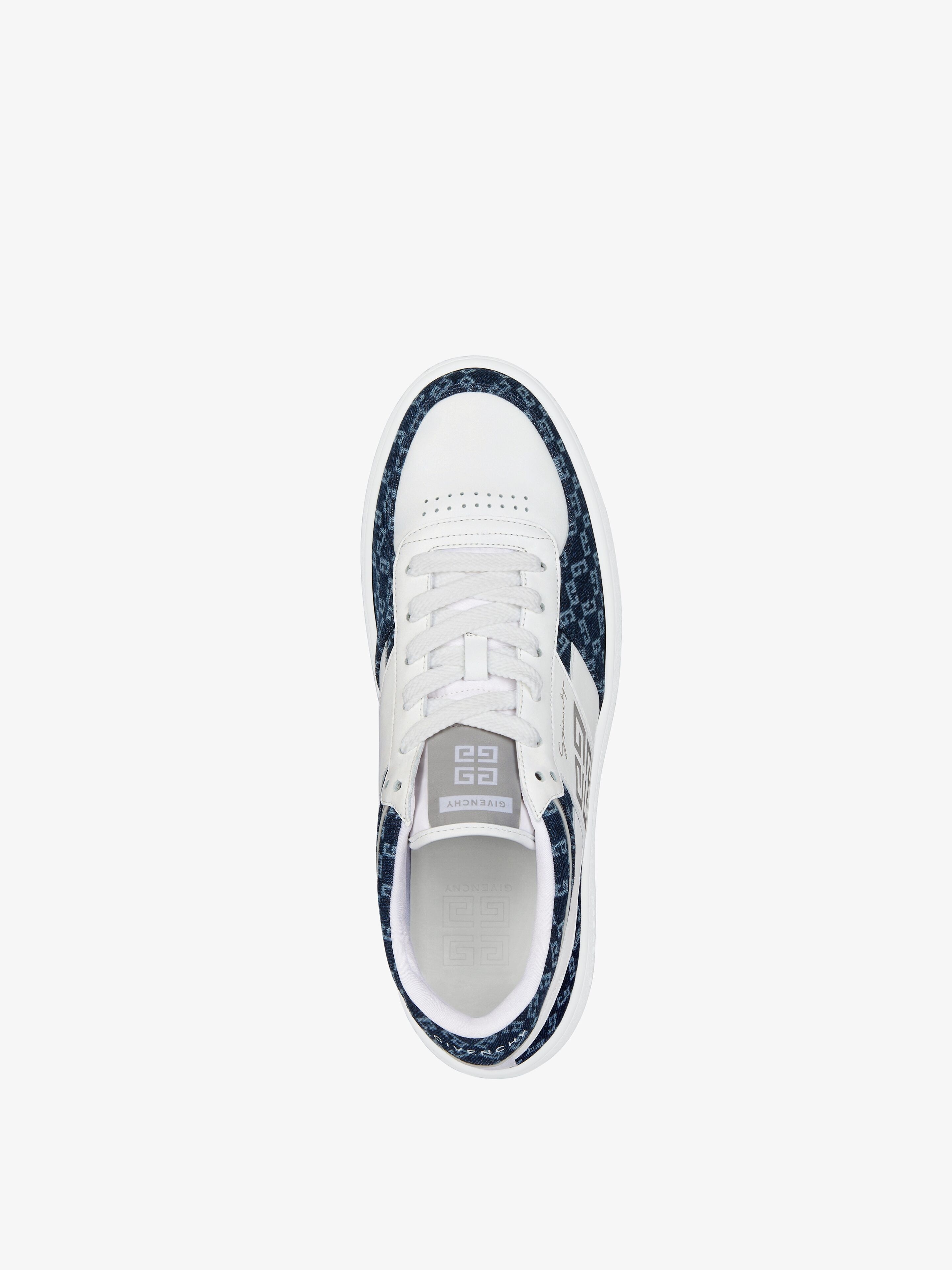 G MOVE SNEAKERS IN MIXED LEATHERS AND DENIM MONOGRAM 72 - 4