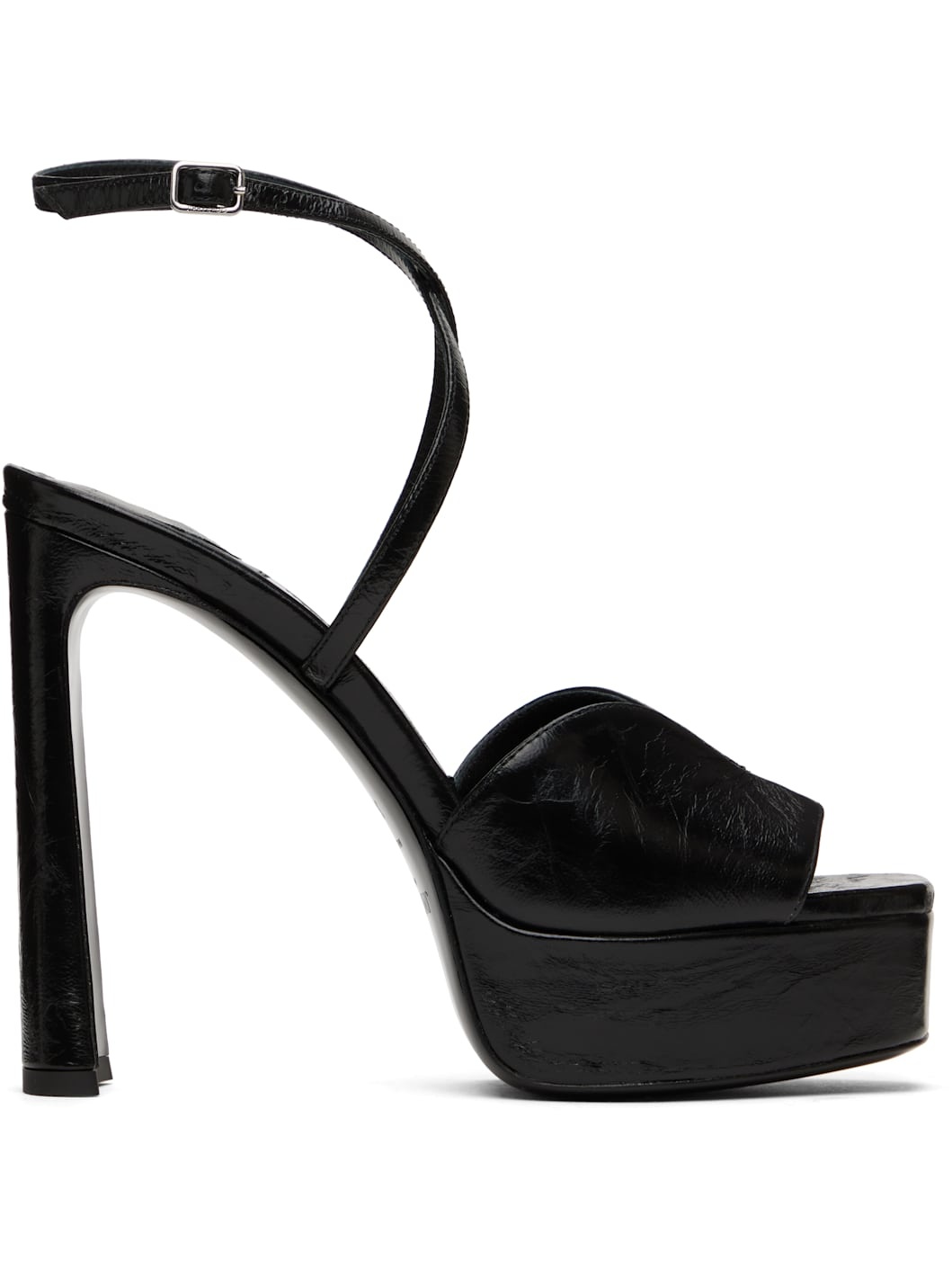 Black Karli Platform 125 Heeled Sandals - 1