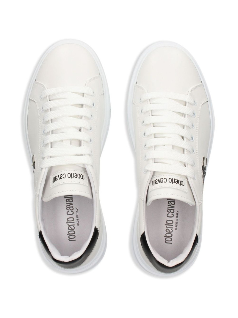 Mirror Snake-appliqué sneakers 4