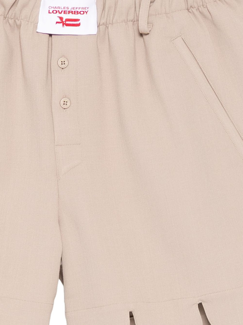 logo-patched scalloped-hem shorts 3