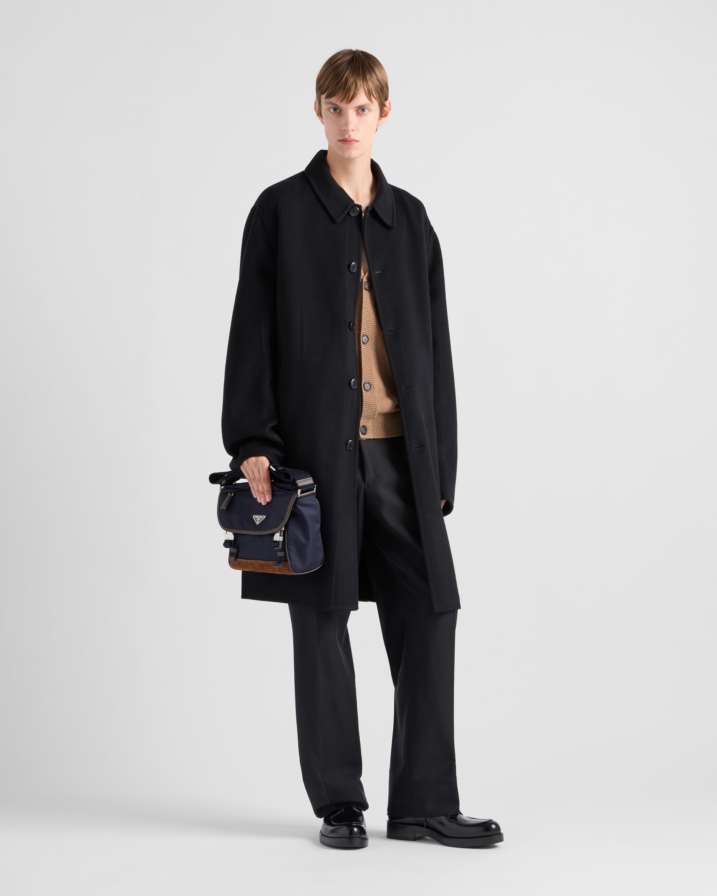 Prada Small Re-Nylon and leather shoulder bag | REVERSIBLE