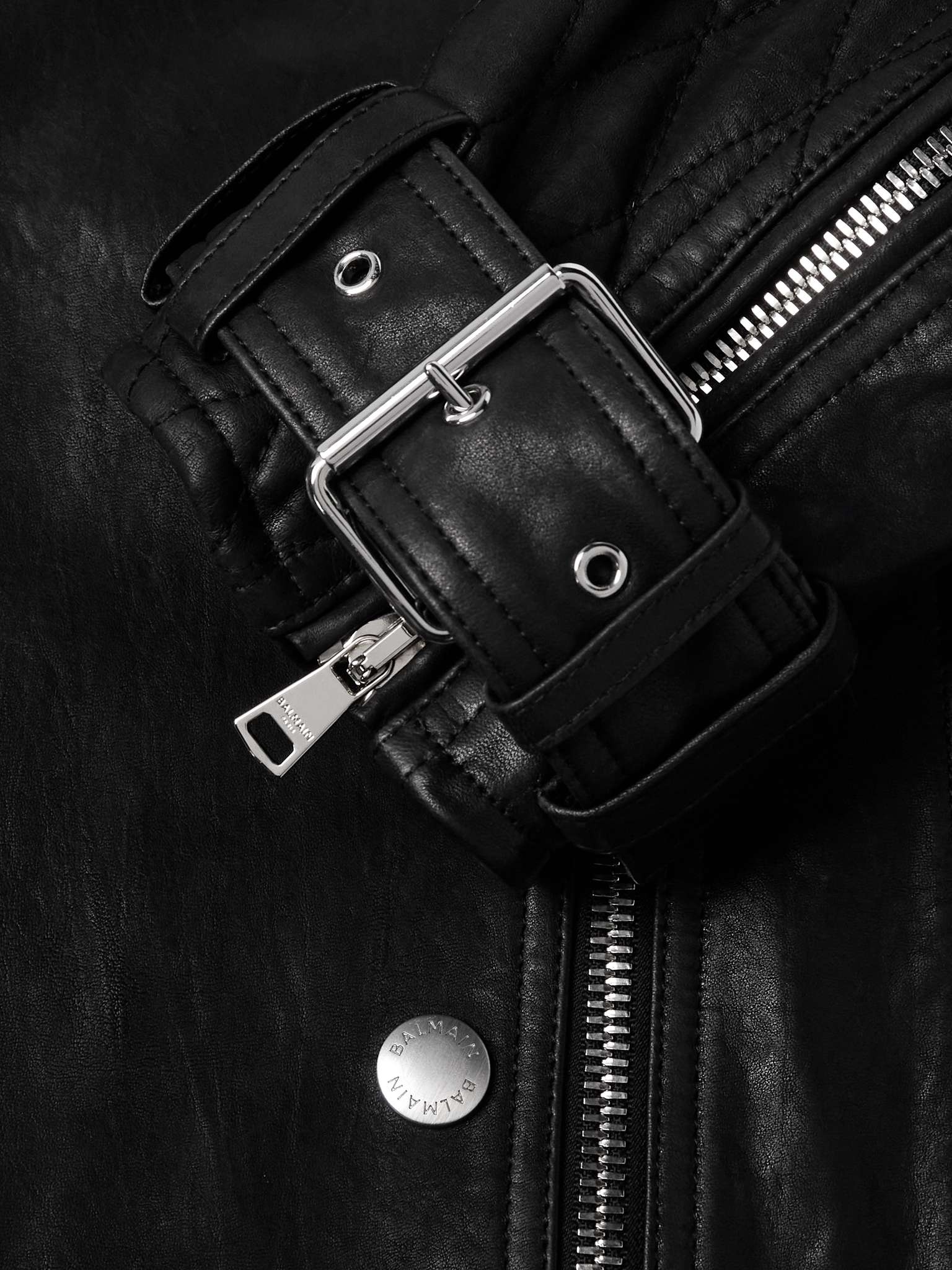 Quilted Leather Jacket - 5