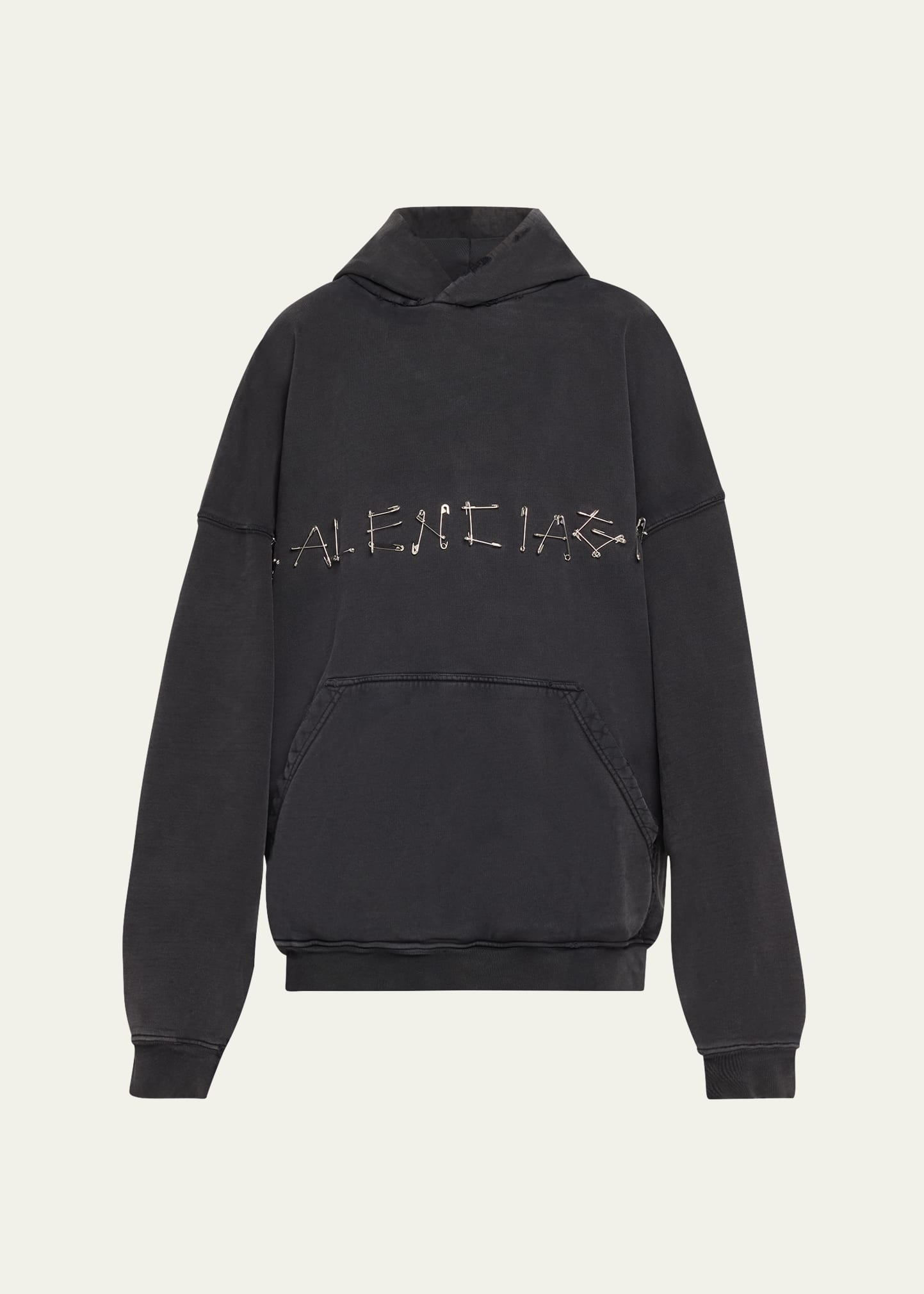 Safety-Pin Logo Oversized Hoodie - 1