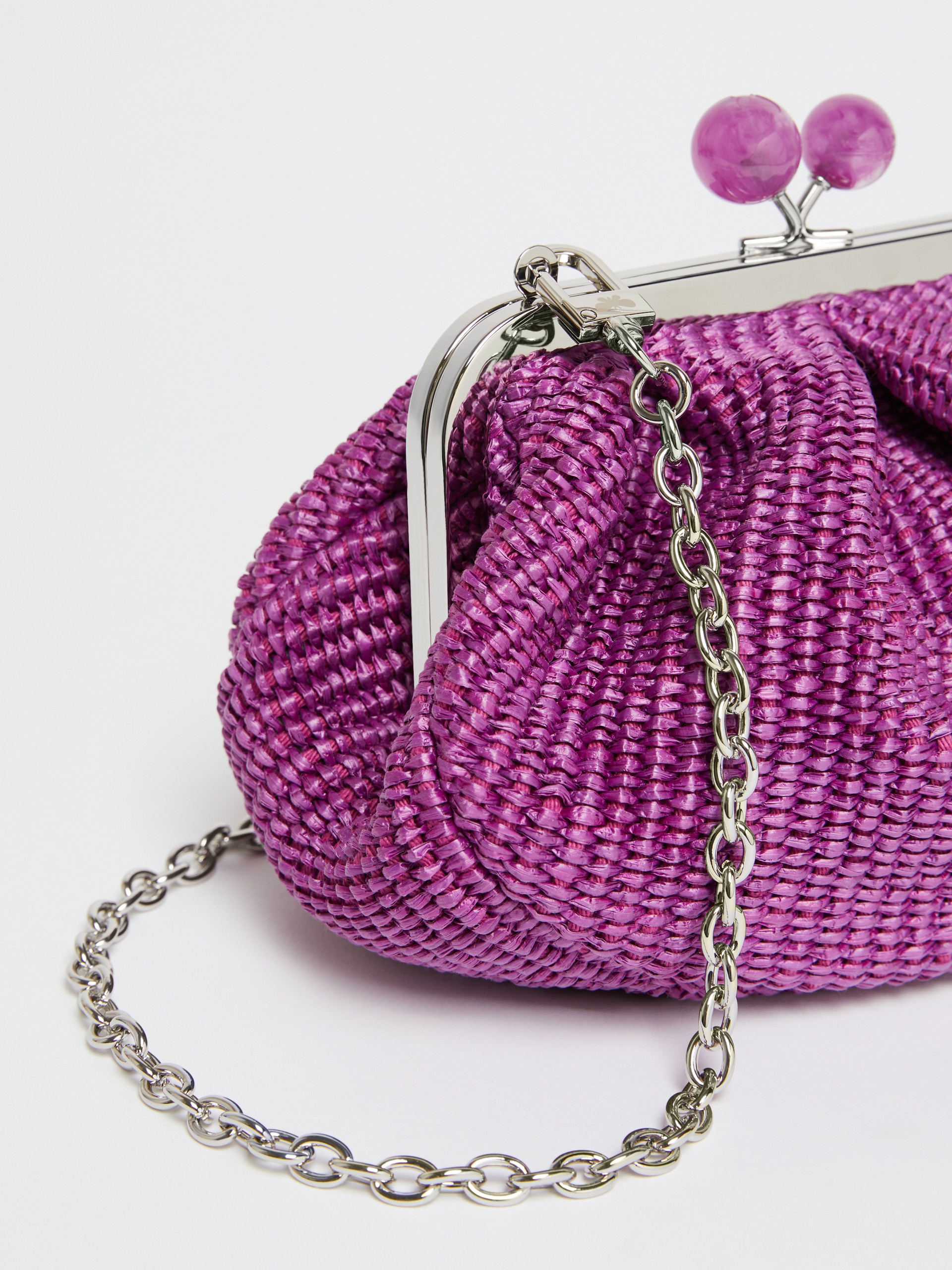 PALMAS Small raffia-effect Pasticcino Bag - 4
