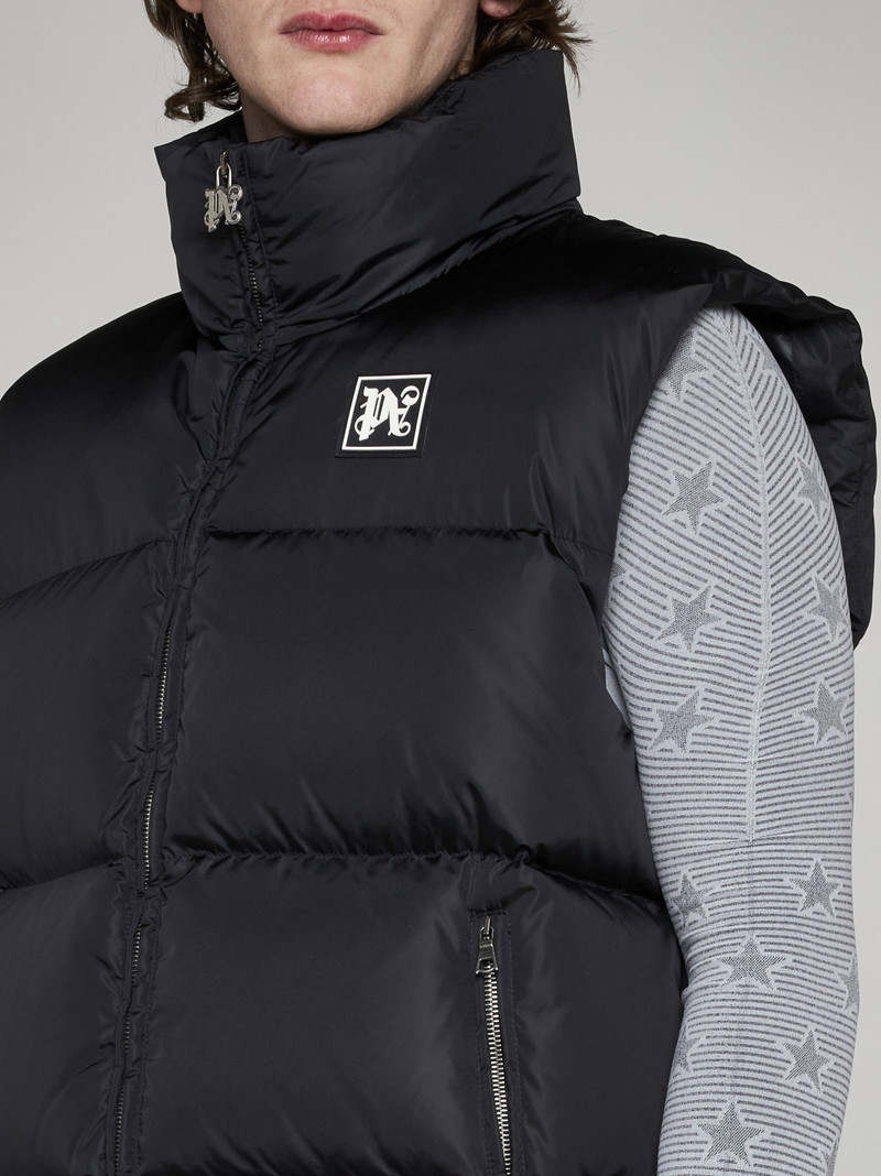 Ski quilted nylon down vest 5