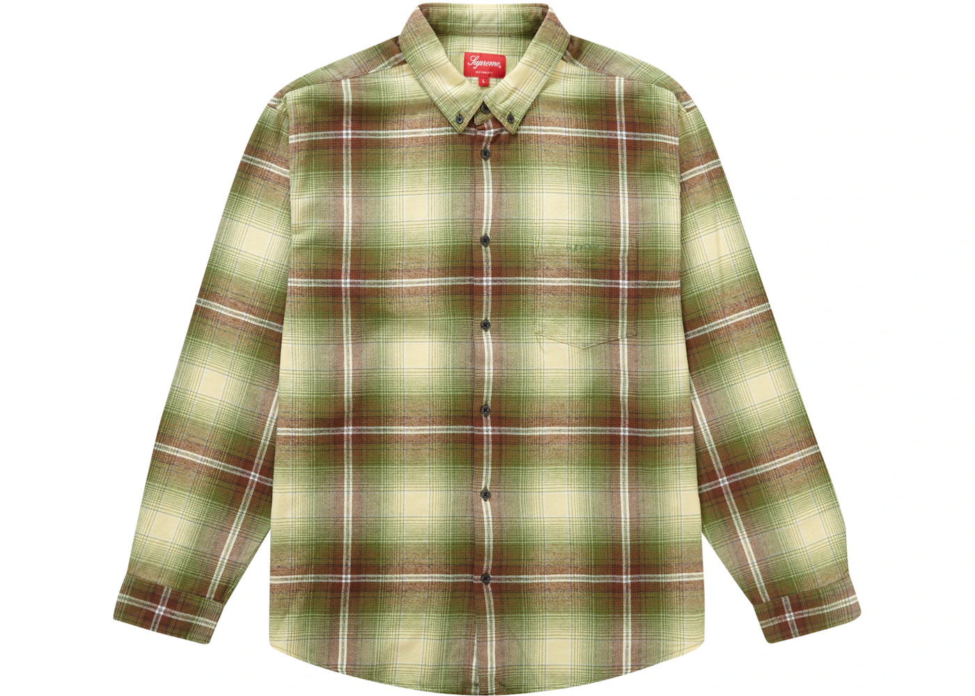 Supreme Shadow Plaid Flannel Shirt (SS23) Green - 1
