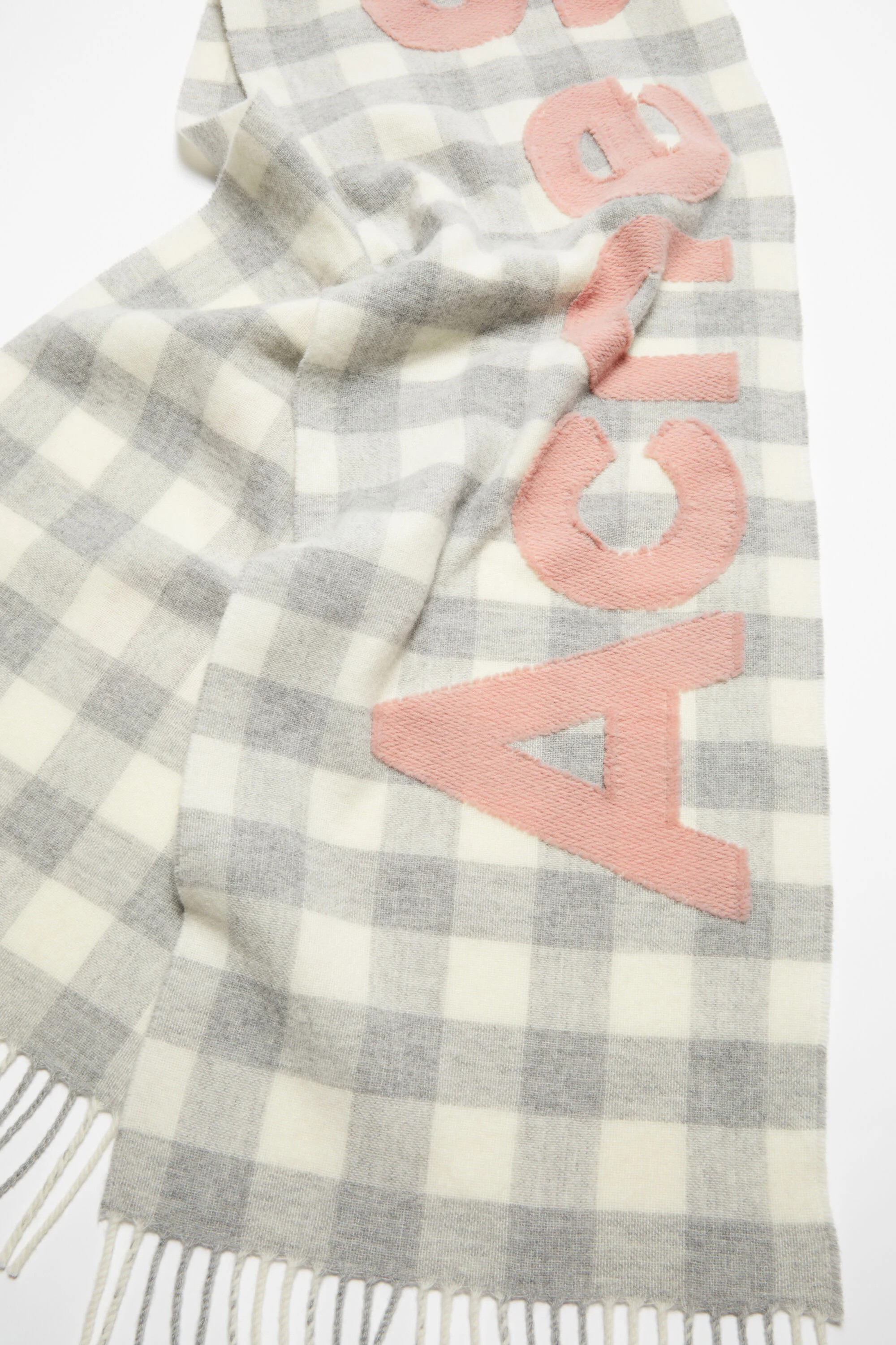 Check logo scarf - Grey/pink - 3
