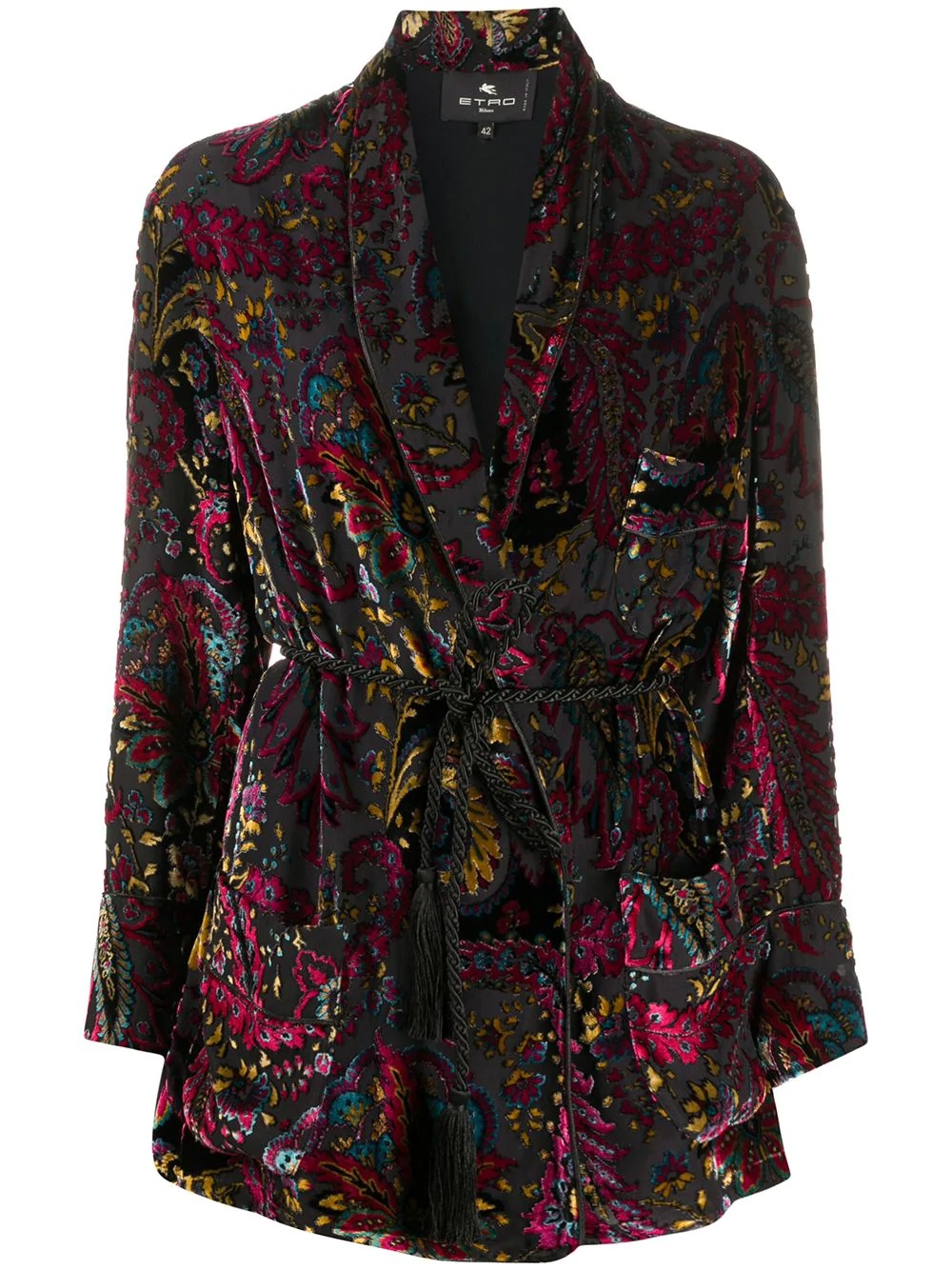 velvet effect blazer - 1