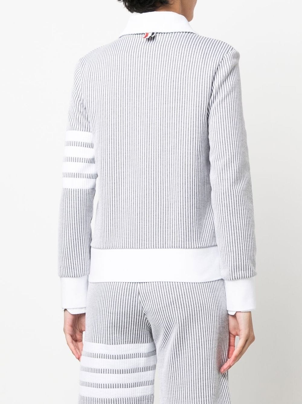 zip-fastening seersucker jacket - 3