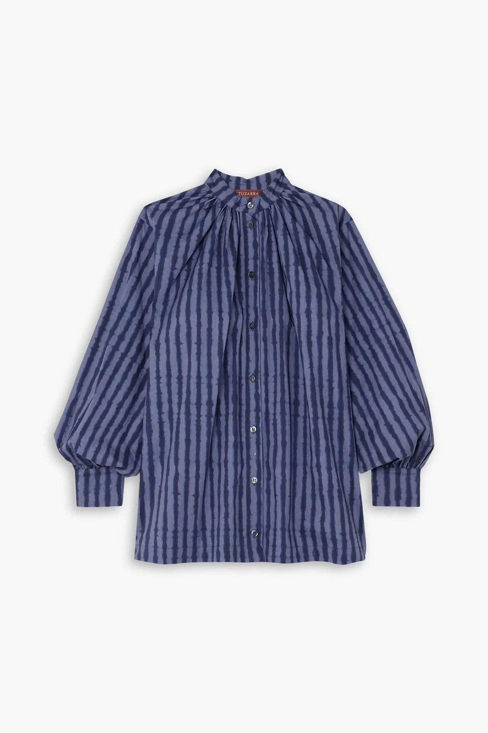 Teresa striped cotton-blend poplin shirt - 1