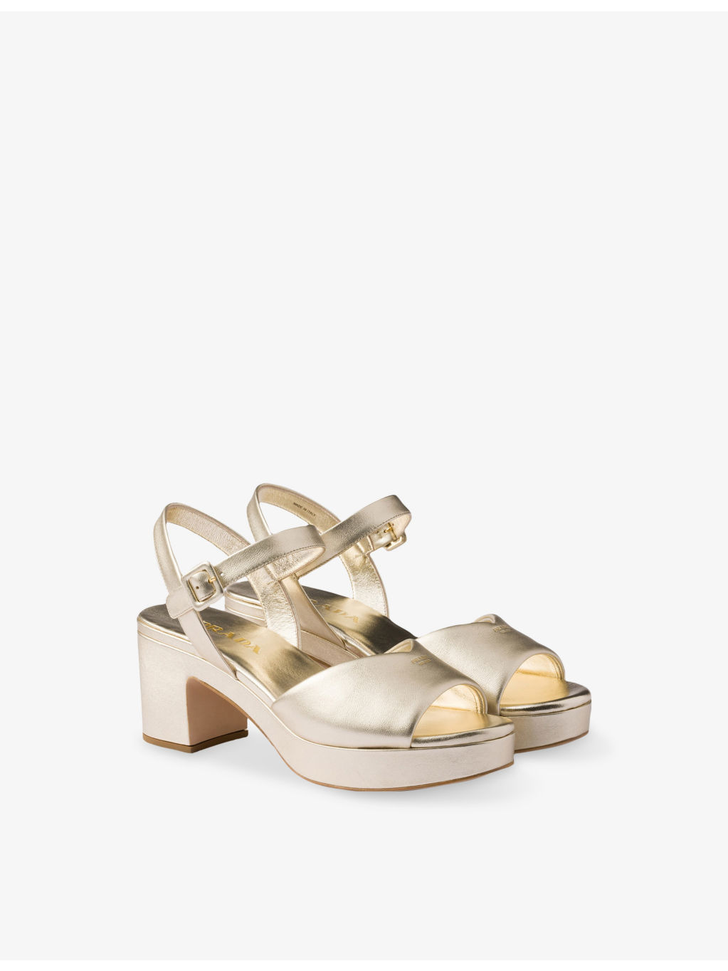 Padded Logo-Print Nappa Leather Sandals - 3