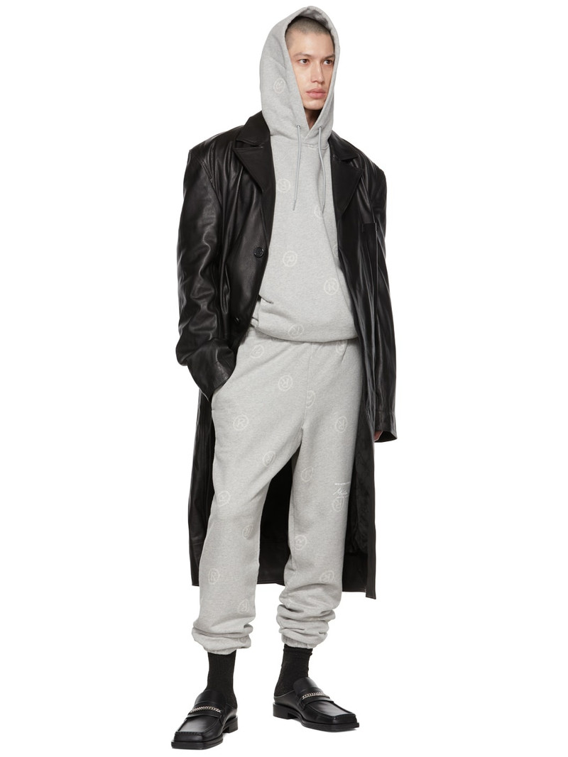 Martine Rose Gray All Over Hoodie outlook