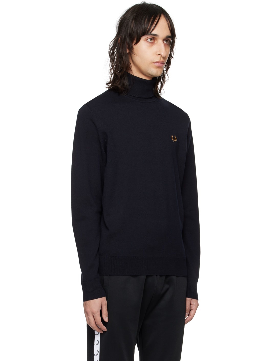 Navy Roll Neck Turtleneck - 2