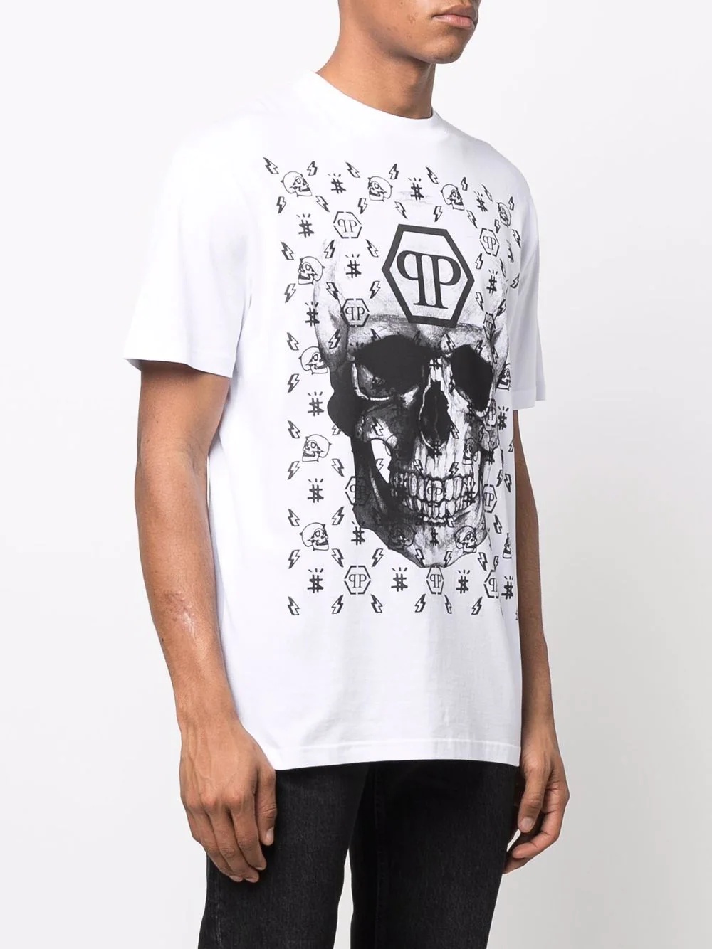 skull logo graphic-print T-shirt - 4