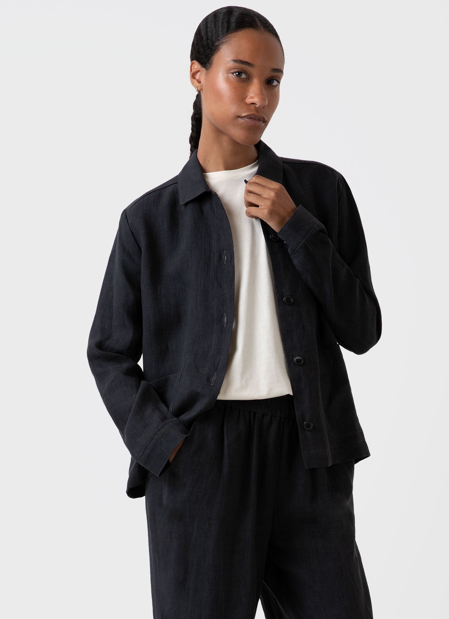 Linen Twin Pocket Jacket - 1