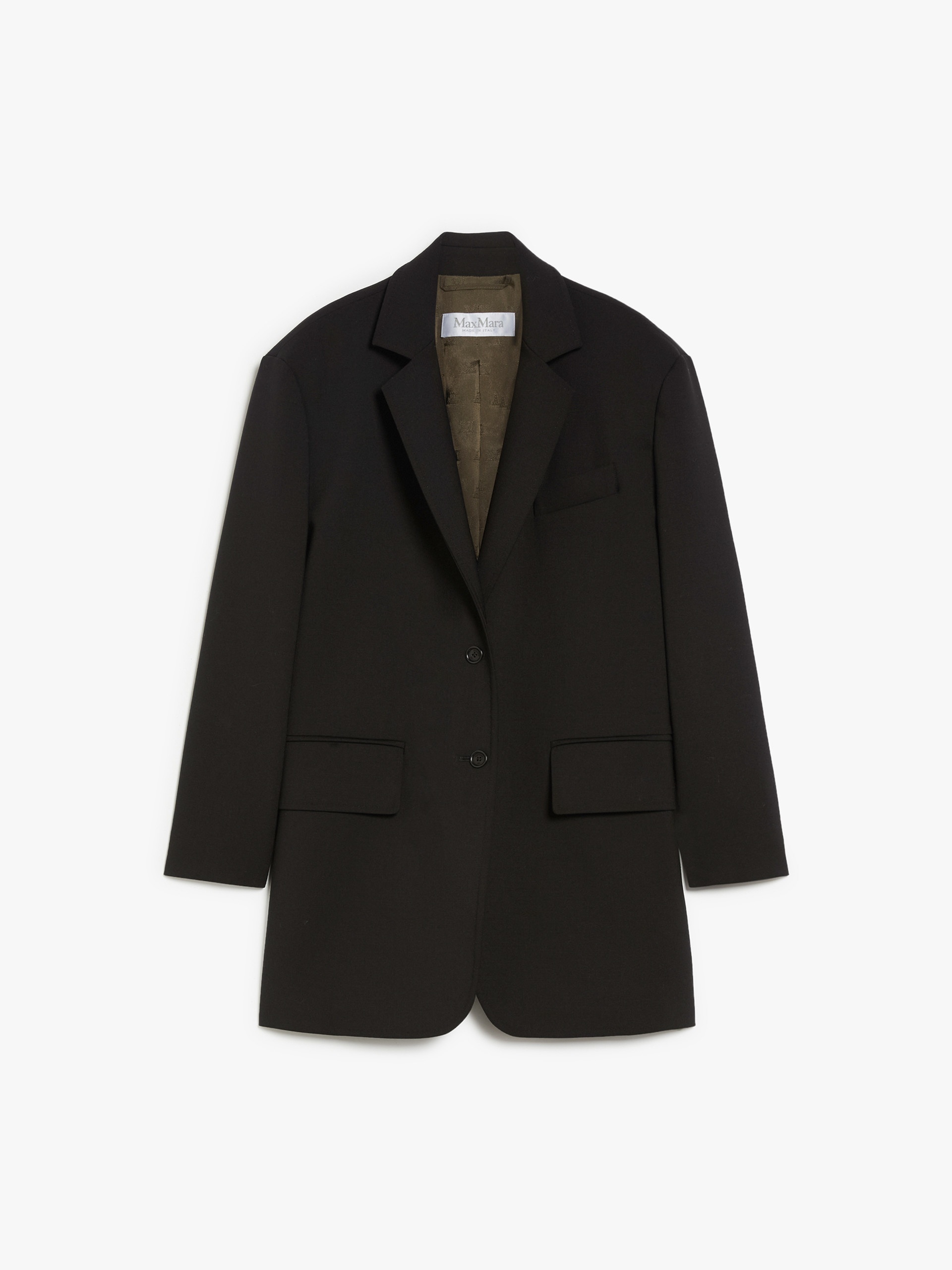 Max Mara SUEZ Oversized wool crêpe blazer | REVERSIBLE