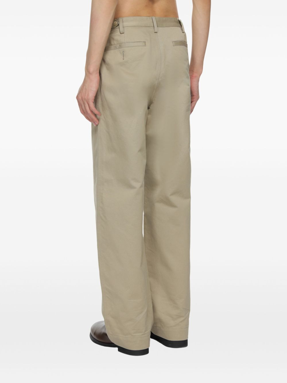 pintuck-detail chino trousers - 5