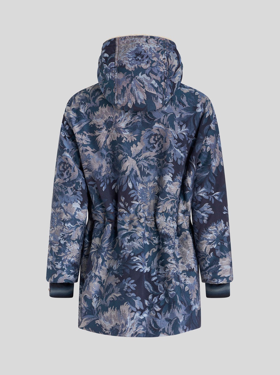 FLORAL JACQUARD PADDED JACKET - 5