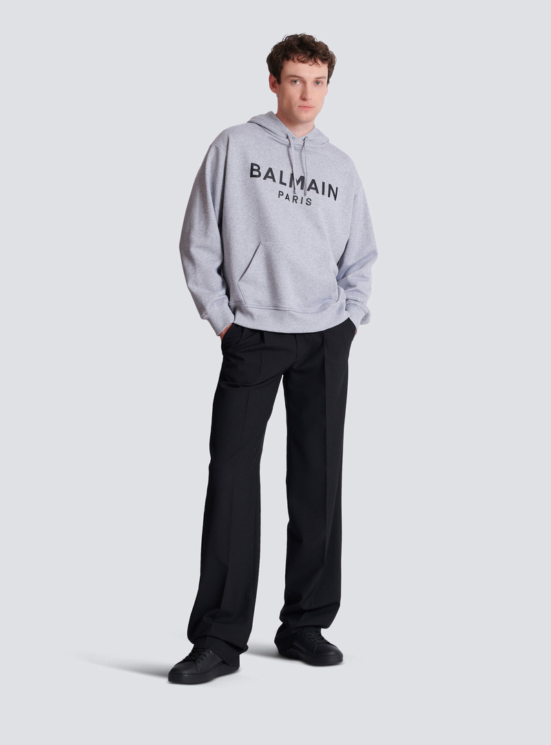 Balmain Printed cotton hoodie outlook