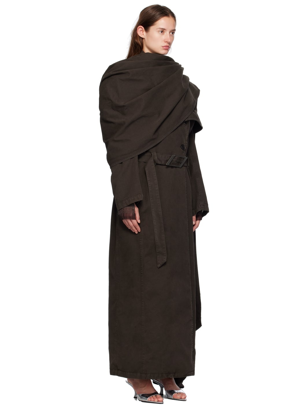 SSENSE Exclusive Brown Long Trench Coat - 2