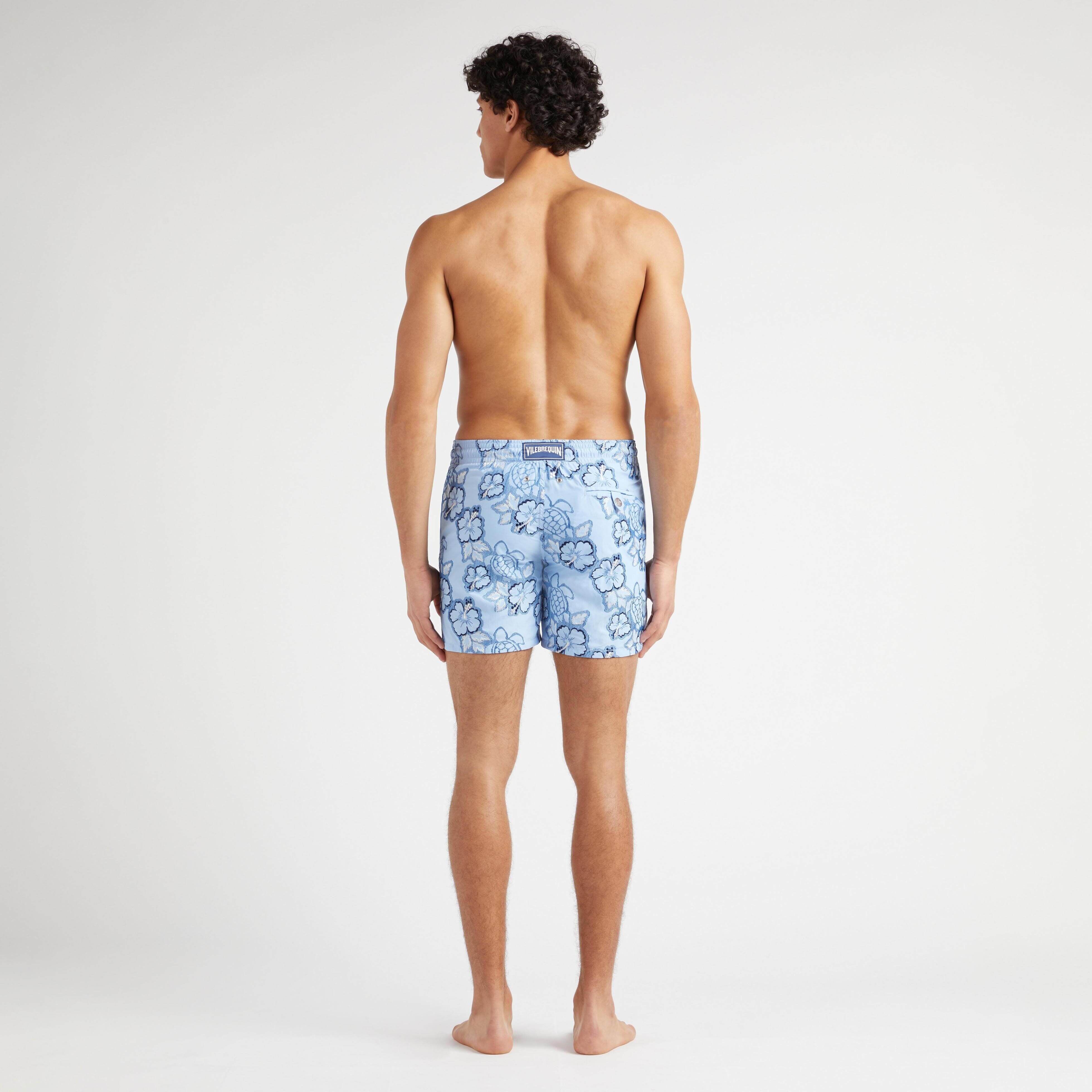 Men Swim Trunks Embroidered Hibiscus - Limited Edition - 4
