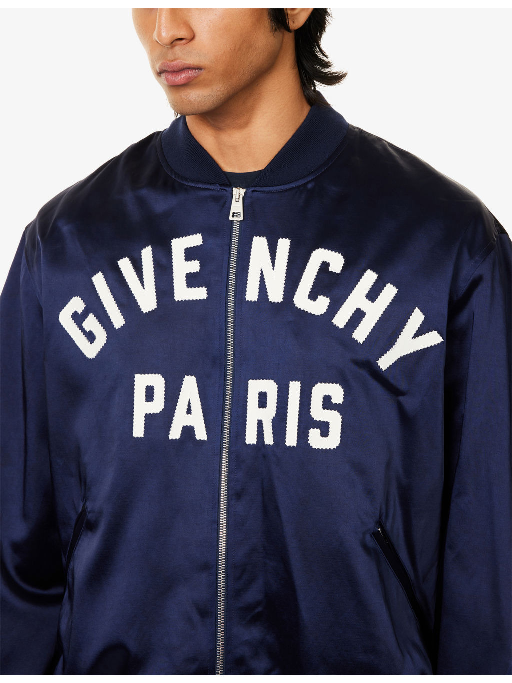 Logo-Embroidered Satin Bomber Jacket - 5