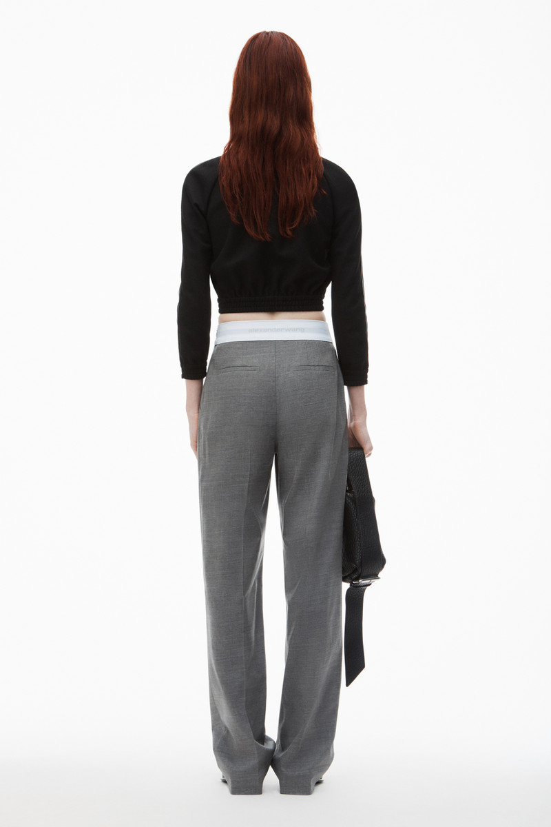 High-Waist Pleated Pant with Logo Elastic 4