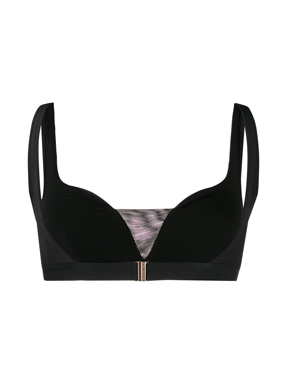 plunge-style bikini top - 2