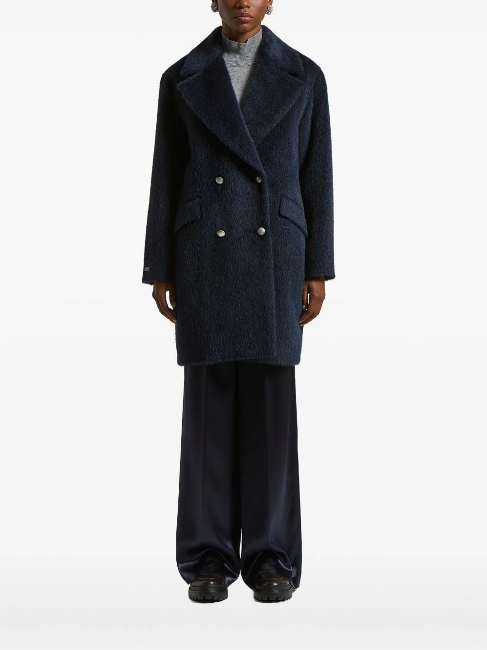 double-breasted coat - 1