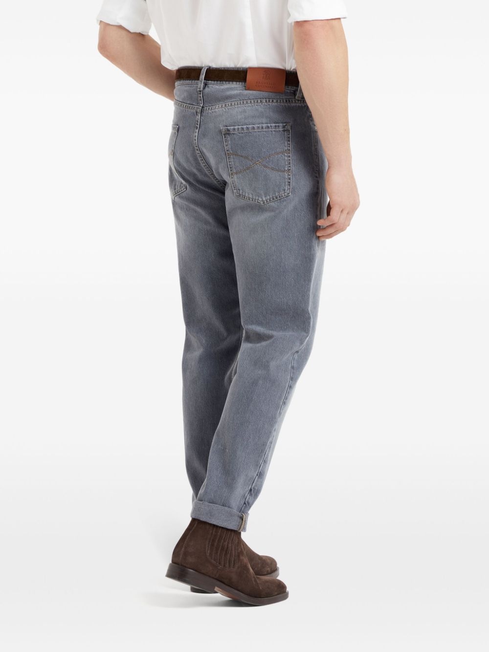 Turn-up hem jeans - 4