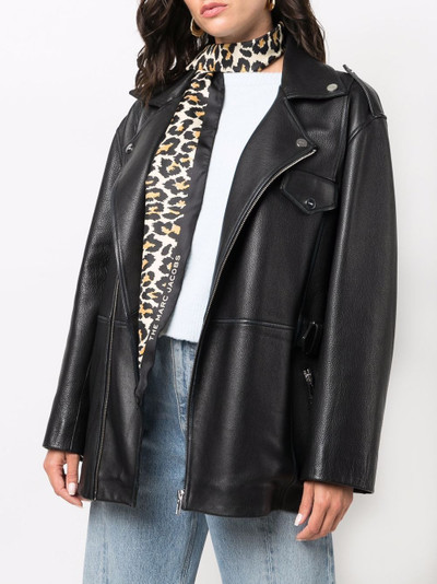 Marc Jacobs leopard-print satin scarf outlook