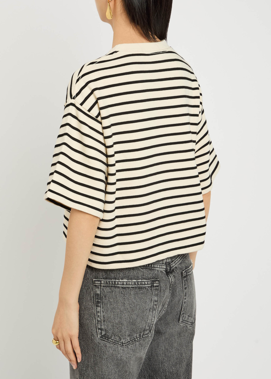 Anine Bing Myers Cropped Cotton-blend T-shirt - 3