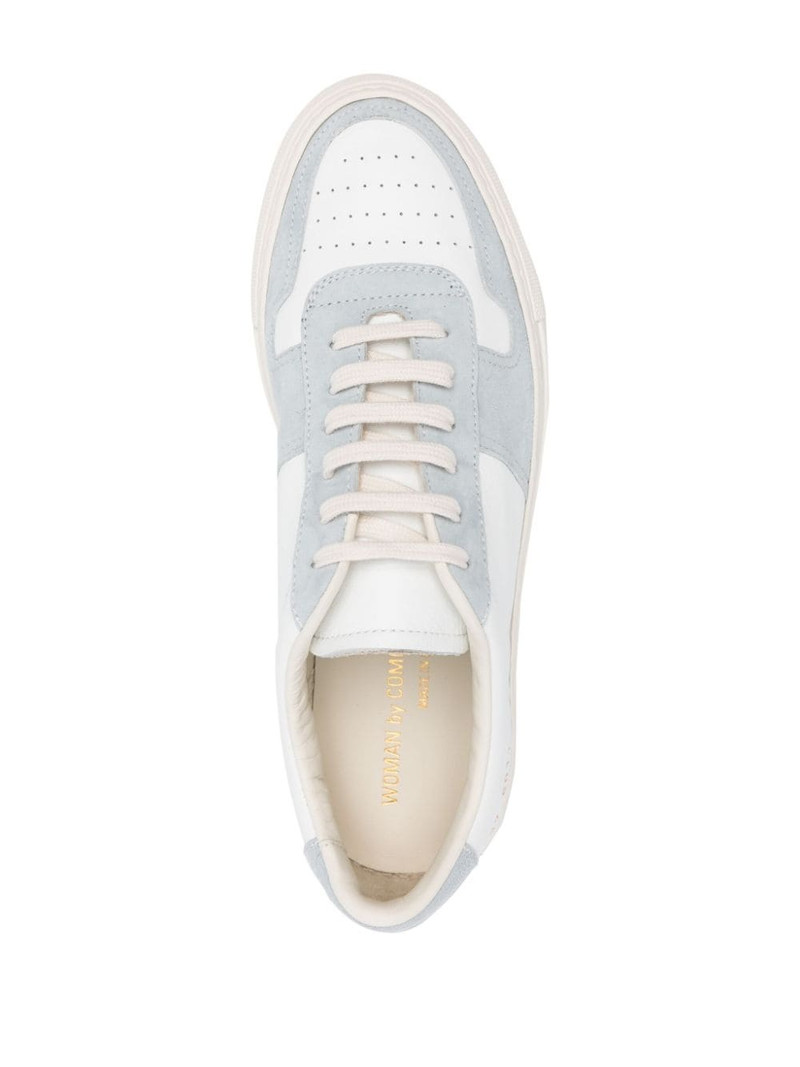 panelled leather sneakers 4