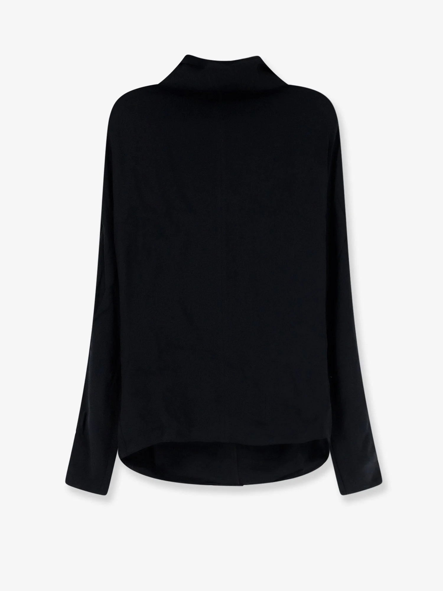 Toteme Cowl Neck Viscose Shirt Black - 1
