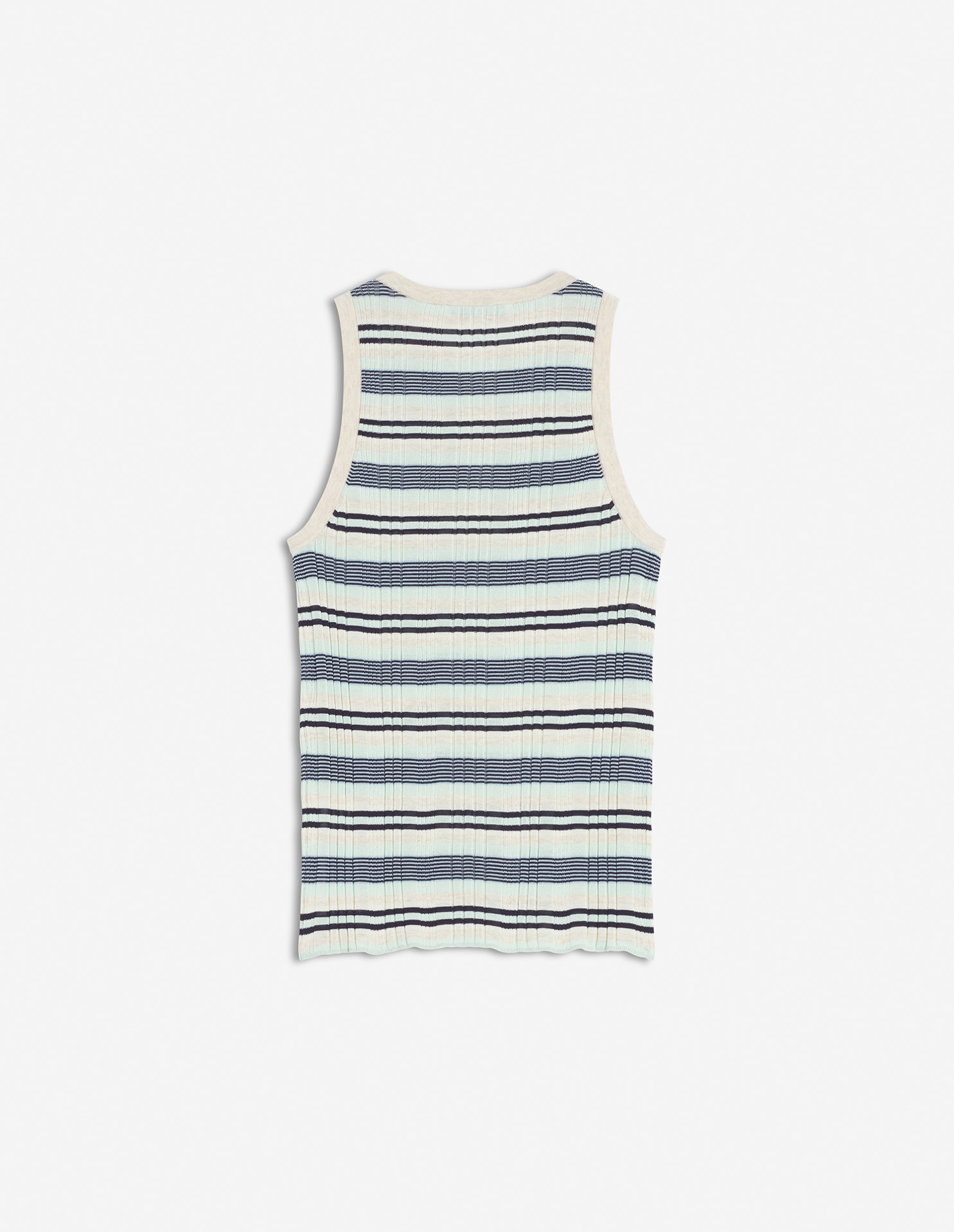 FINE RIB STRIPED TANK TOP - 6